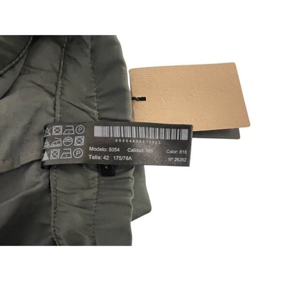 Massimo Dutti Womens Pants EU 42 US 10 Gray Wide-Leg Satin Trousers 5054/885 NWT - Picture 7 of 11